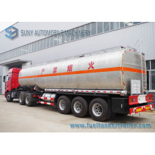 Aço Inoxidável Oil Tanker Trailer 56000 L Tri-Eixo Fuel Trailer